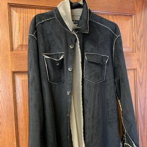 Black/Tan Velvet Dress Shirt